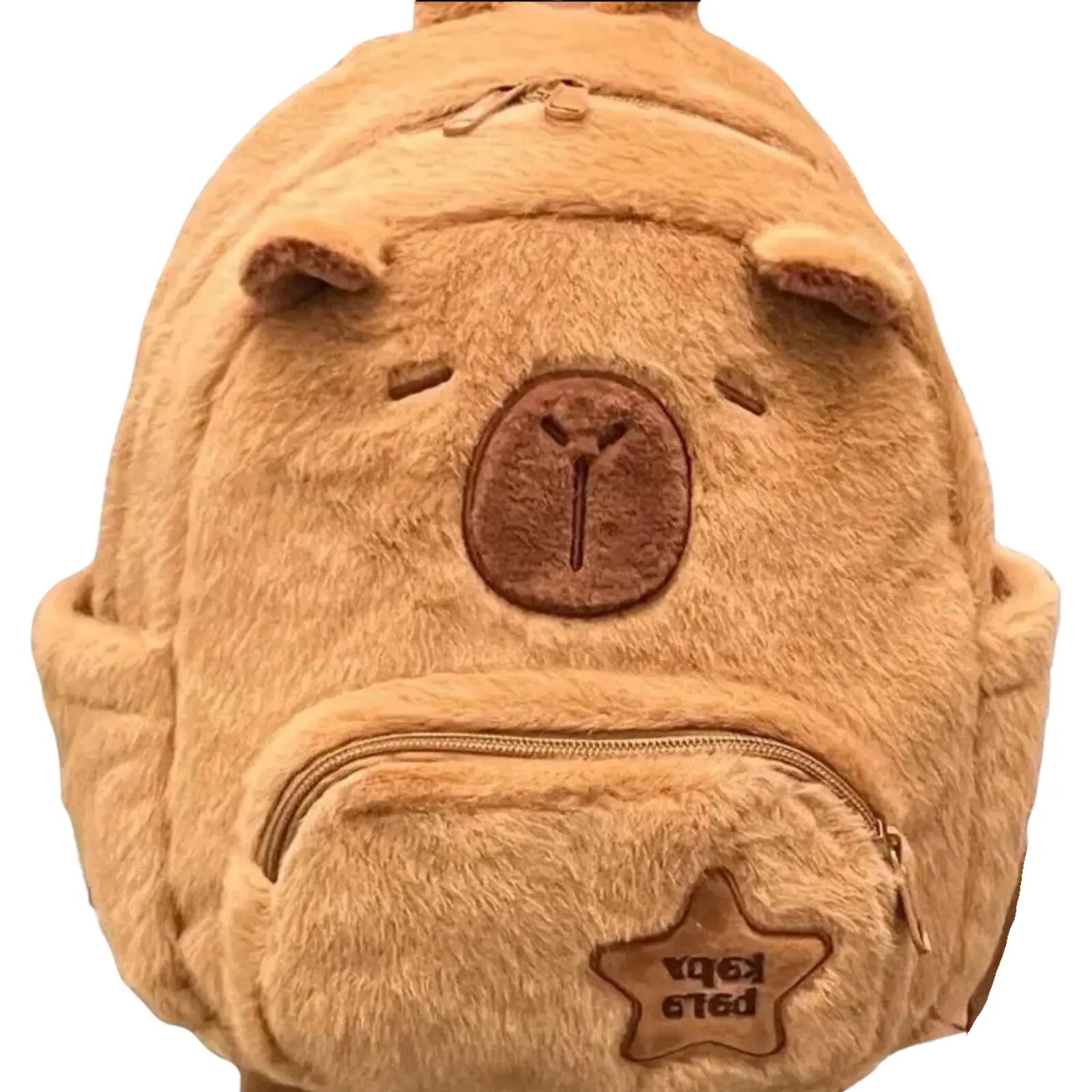 Student School Bag Capibala Plush Capybara Bag Casual All-match Fur Bag Large Capacity Backpack School Bag Mochila TurtlesTrip